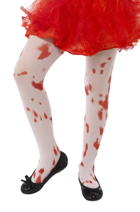 Smiffys Blood Stain Print Tights Child