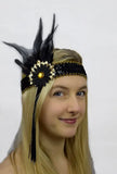 Interalia 1920's Flapper Headbands Black/Gold/Silver Assorted