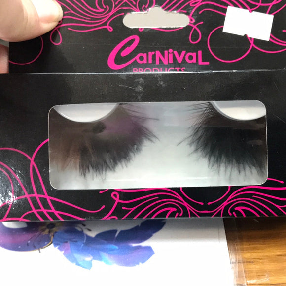 Carnival Black Feather Lashes