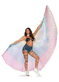 Leg Avenue 360 Degree Pleated Halter Wings with Support Sticks