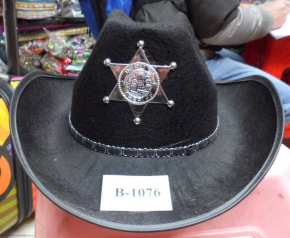 HappyTime Black Sheriff Hat