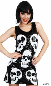 Tomfoolery Deluxe Skulls Sequin Dress