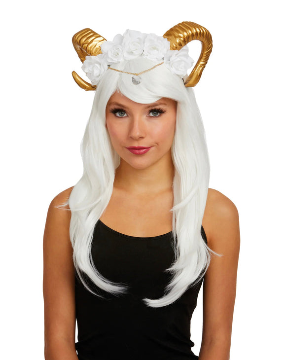 Dreamgirl Gilded Rams Horns Headpiece