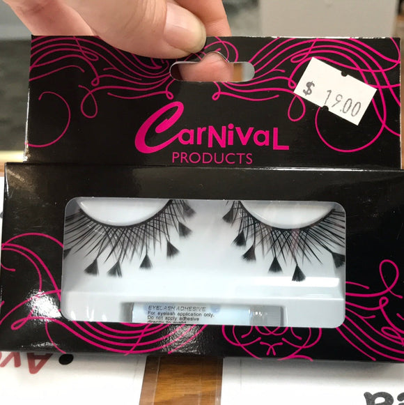 Carnival Black Feather Tipped Lashes