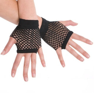 Tomfoolery Short Fishnet Fingerless Gloves