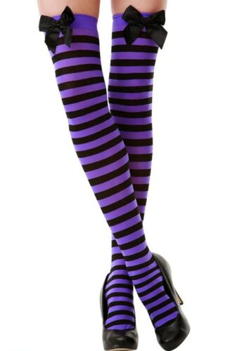Tomfoolery Striped Thigh High Stockings