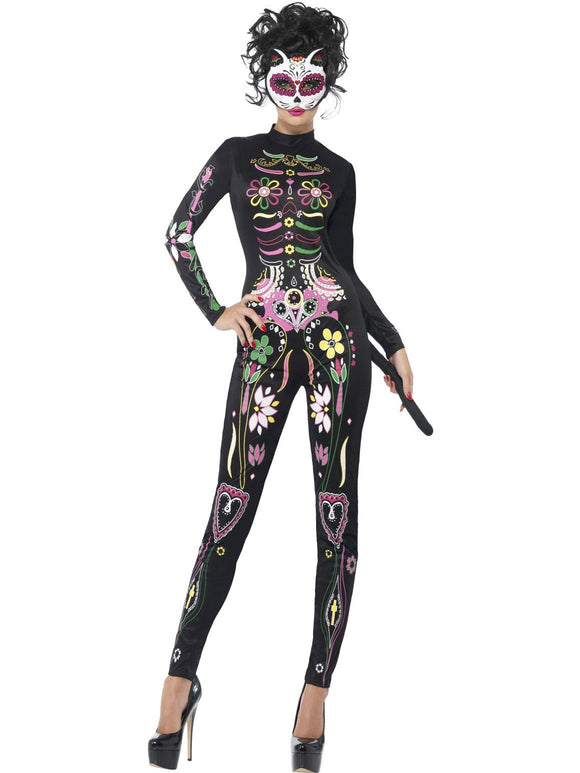 Smiffys Sugar Skull Cat Costume Costume